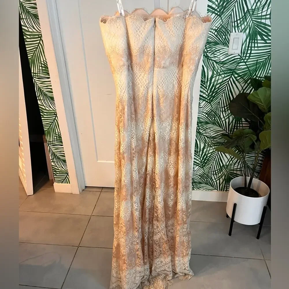 Tadashi Shoji Cream Lace Maxi Dress - Picture 4 of 10